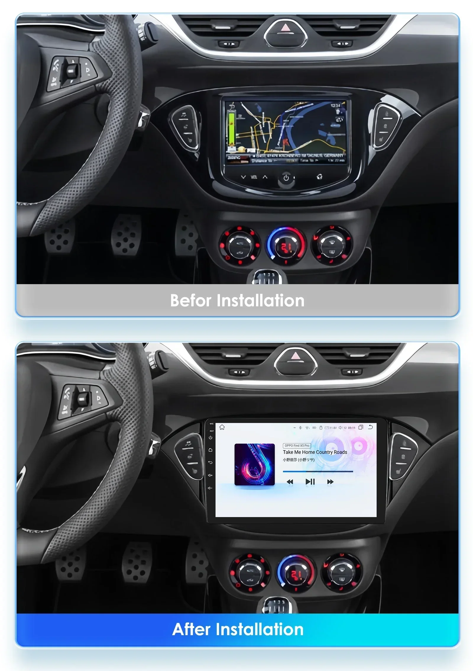 Android 12 Car Radio for Opel Adam 2013-2016 for Corsa E 2015 -2019 Car Multimedia Audio Stereo CarPlay Auto Touch Screen 7862