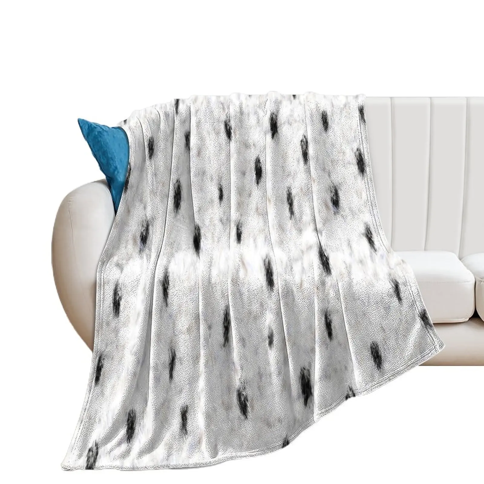 Little Princess | Faux Fur Ermine | Colsplay | Black + White Throw Blanket Winter beds For Baby Hair Blankets