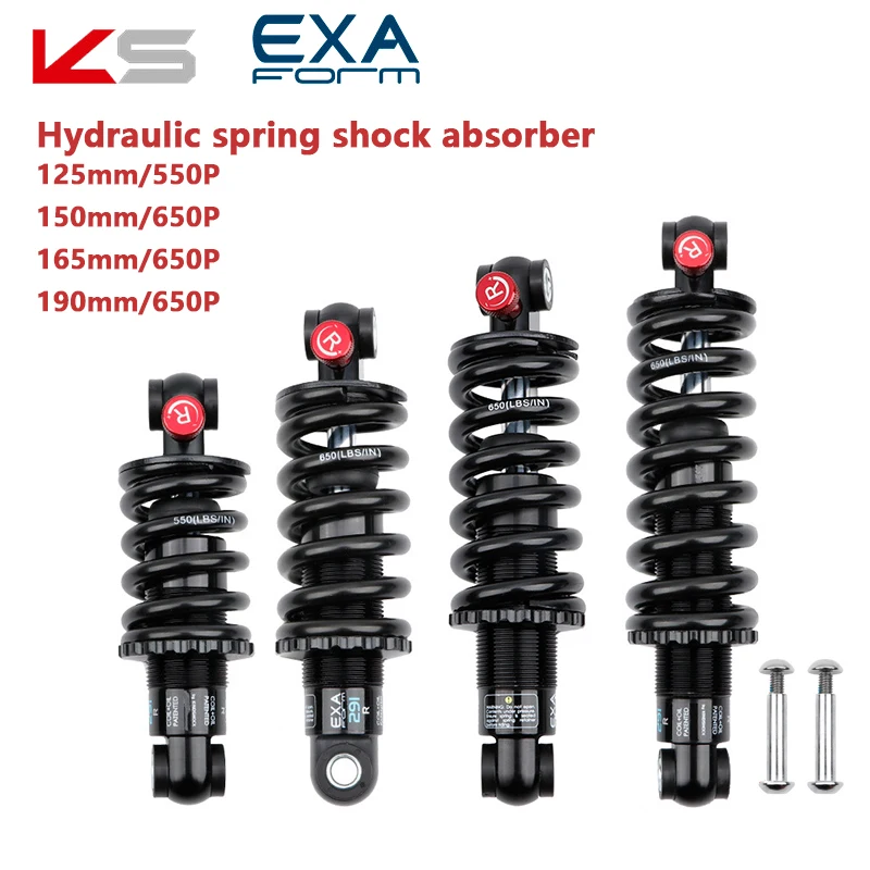 EXA Form Rear Shock Absorber 291R  Adjustable Suspension Spring 125/150/165/190mm Absorber for Mountain Bikes Electric Scooter