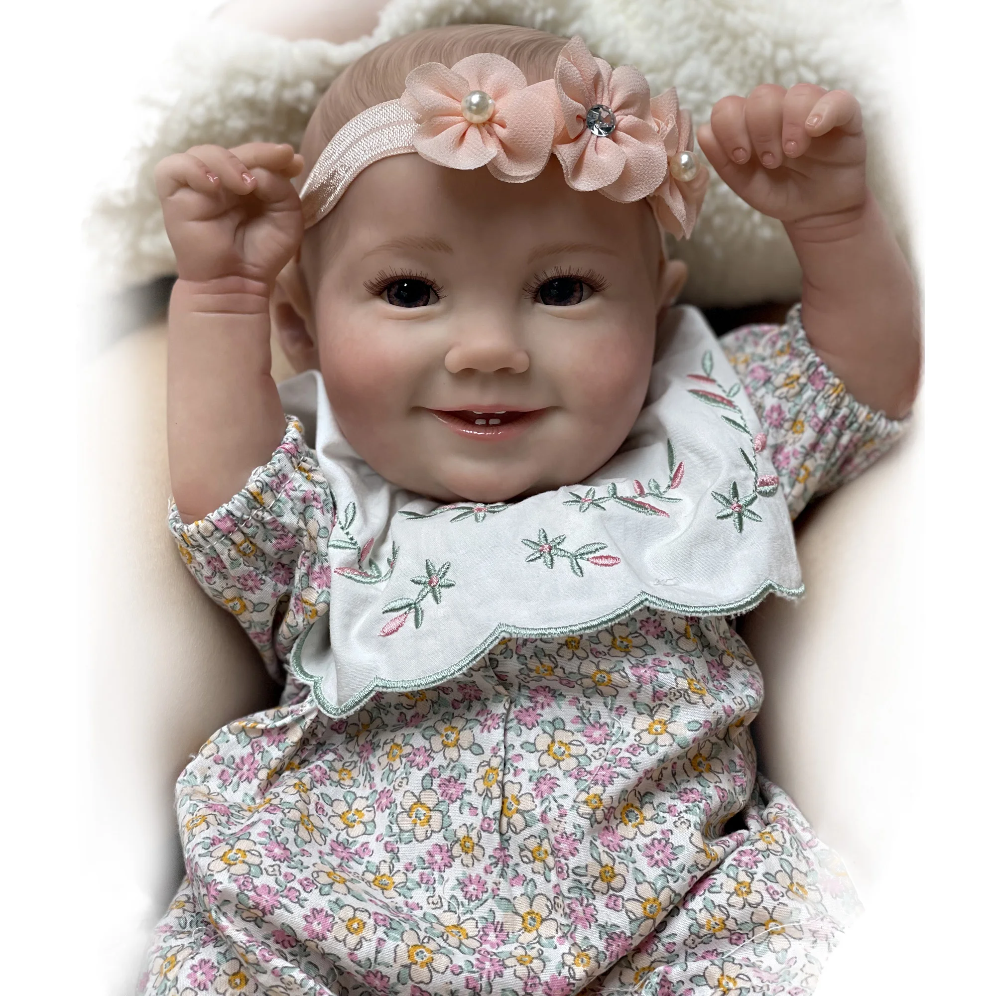 50cm Emilia Finished Bebe Reborn Handmade Lifelike Reborn Dolls Boneca Bebê Reborn Menina bonecas infantil meninas