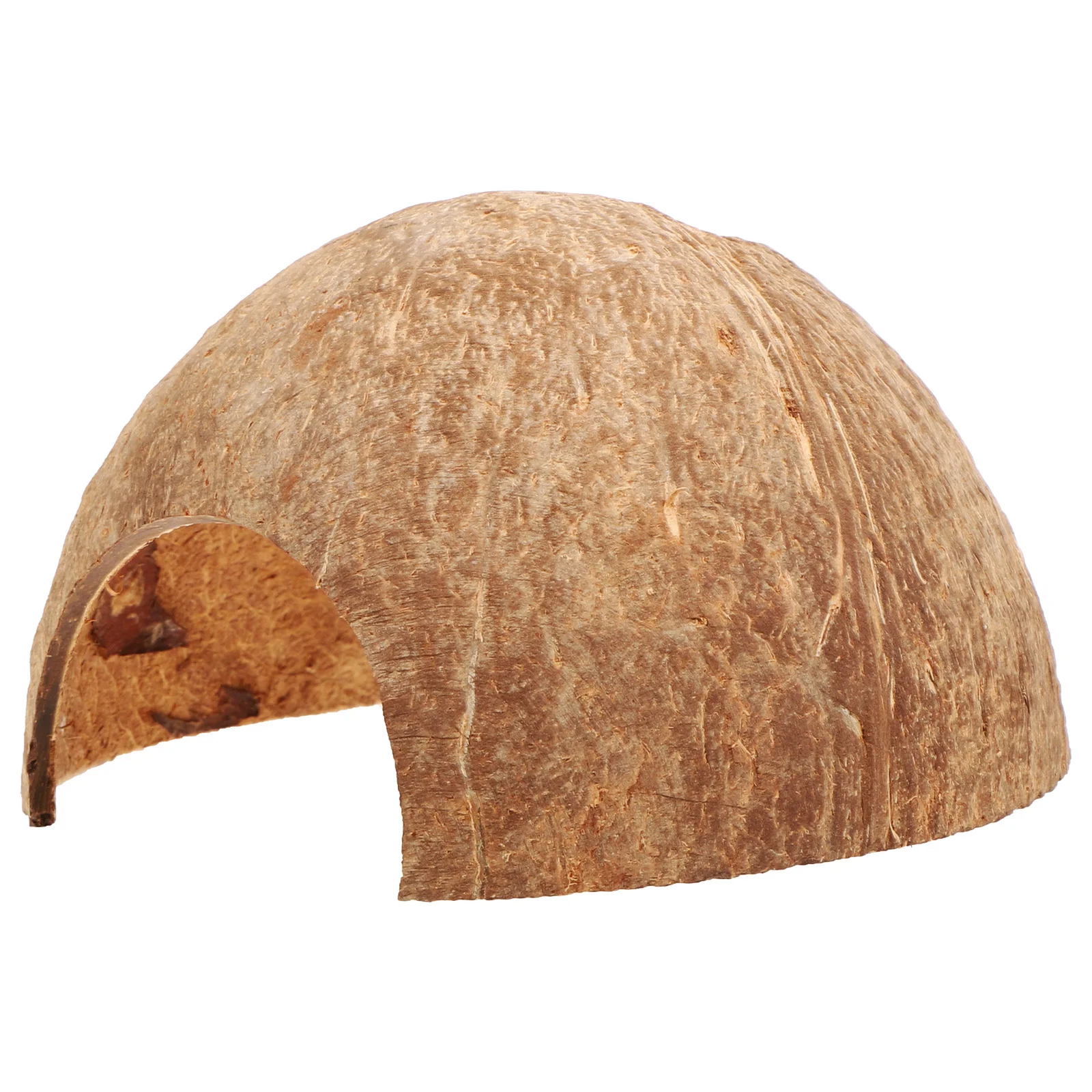 

Coconuts Shell Hideout Versatile Small Animal Tunnel Climbing Pets Enclosure Accessories Leopard Gecko Humid Hide