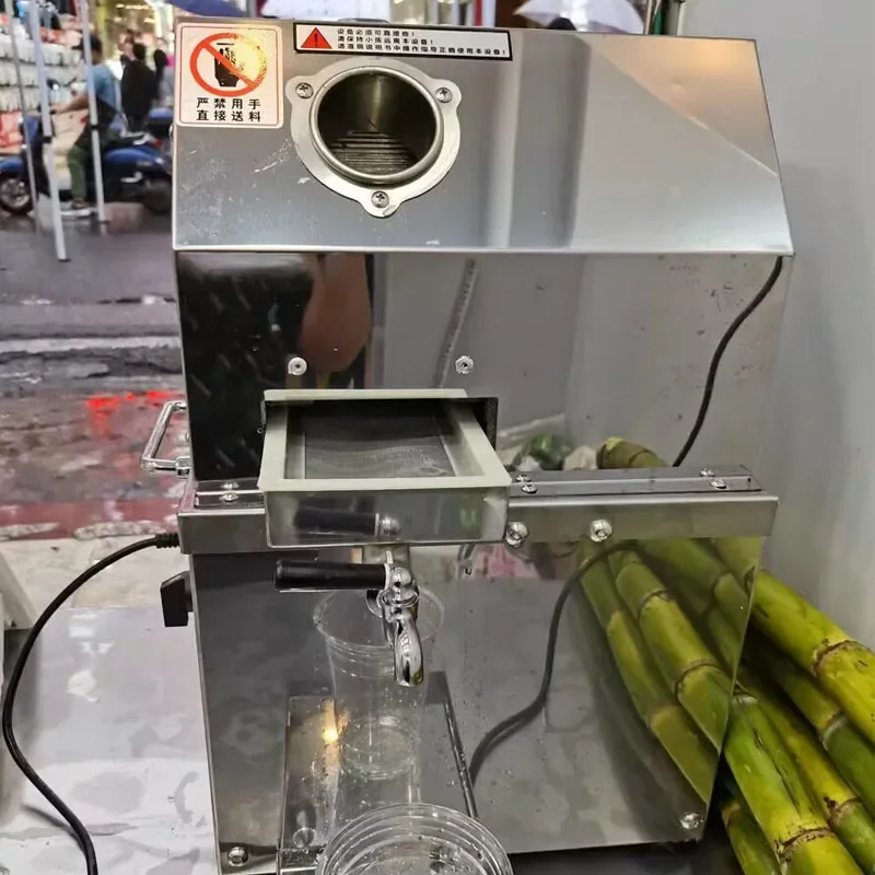 LXT Electric Sugar Cane Juicer Sugarcane Juicer Machine Stainless Steel Sugarcane Juice Extractor