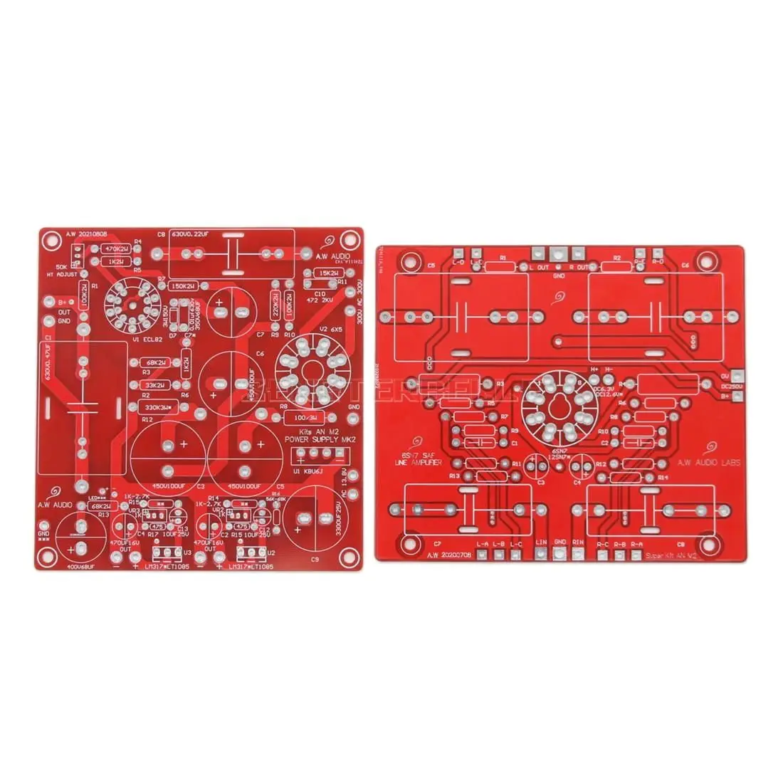 HI-END Base on AudioNote M2 Line 6SN7 Tube Preamplifier Board PCB With Power Supply PCB