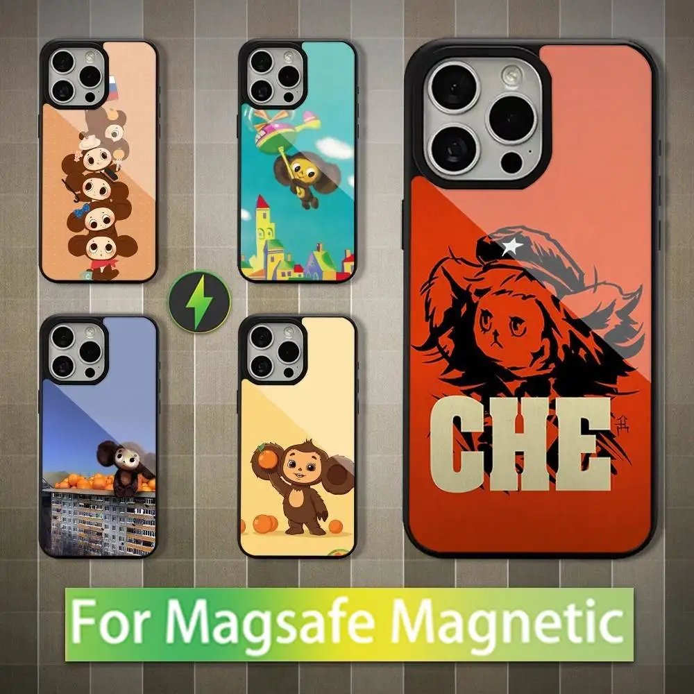 

Russia C-Cheburashka Mascot Phone Case For iPhone 16,15,14,13,12,11,Pro,Max,Plus,Mini,Magsafe,Magnetic Wireless Charging Case