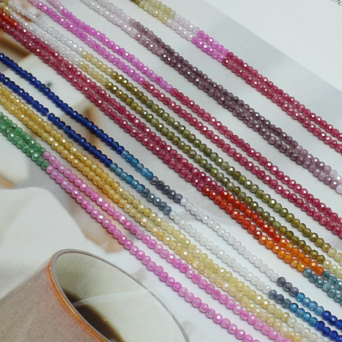 2Mm natural cut zircon gradual change beads string loose beads, bracelet necklace work in progress DIY jewelry accessories