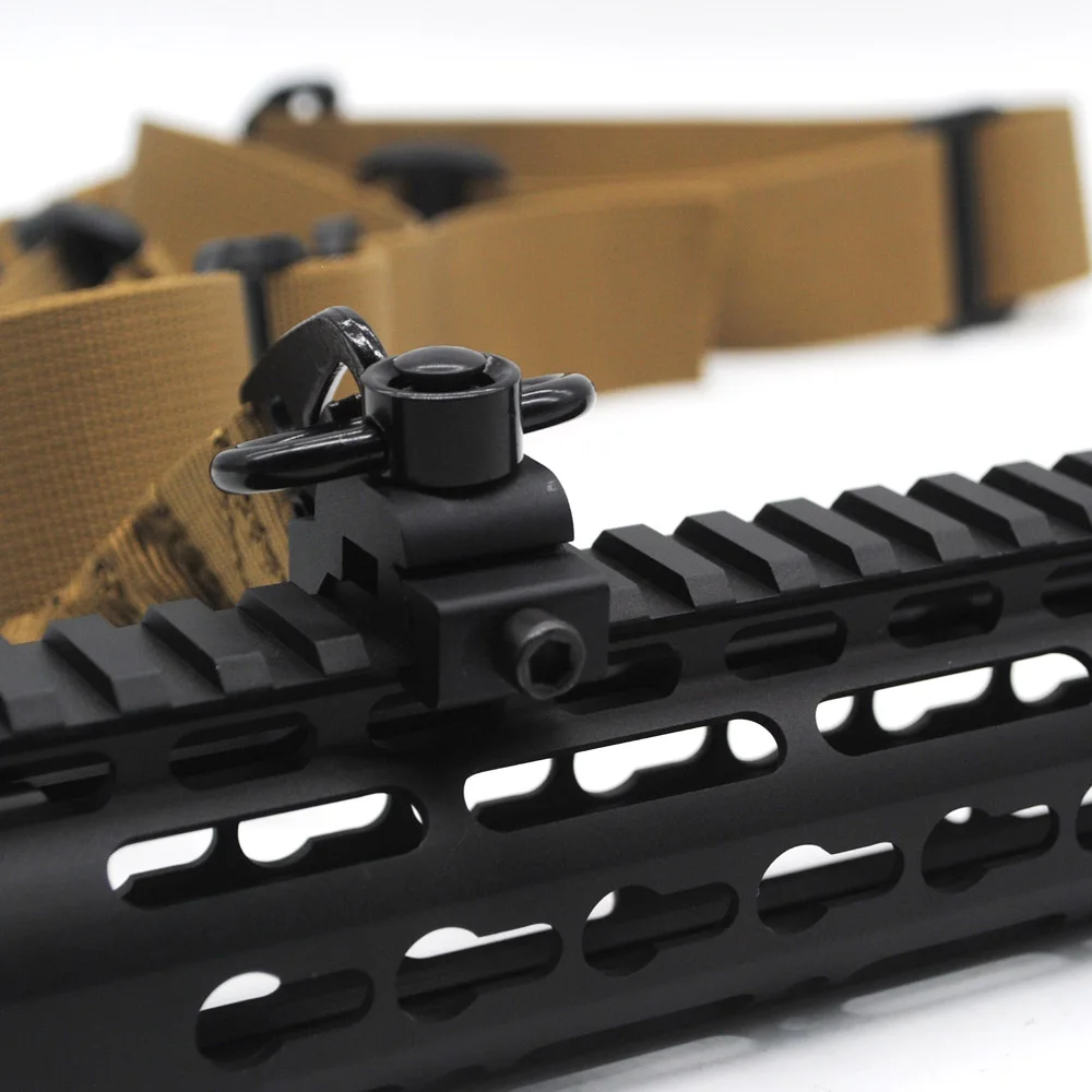 

Крепление для ремня Пикатинни, поворотный поворотный ремень QD 1,25 дюйма с 20-миллиметровым основанием для крепления на рейку Пикатинни, комплект быстросъемного крепления на рейку