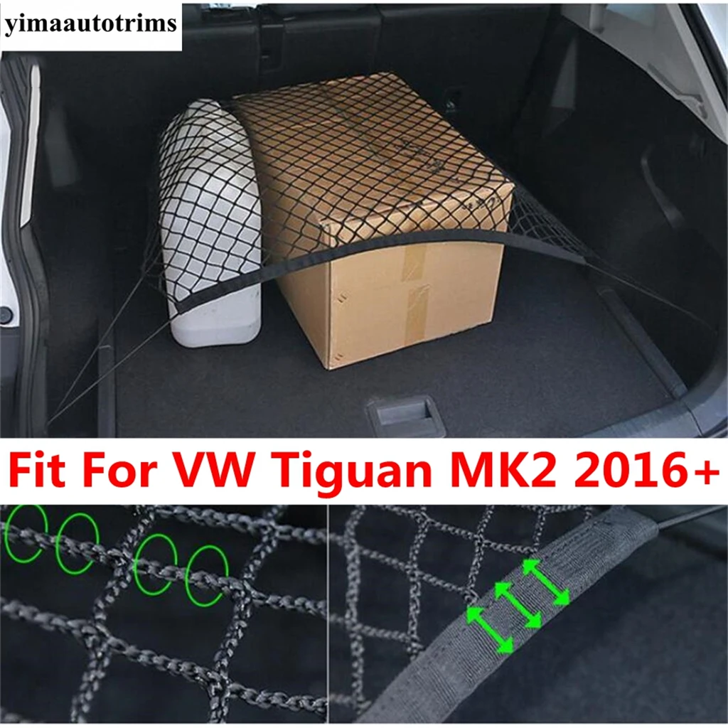 

Rear Trunk Storage Cargo Luggage Elastic Mesh Elastic Net Holder Trim Accessories Interior For Volkswagen VW Tiguan 2016 - 2023