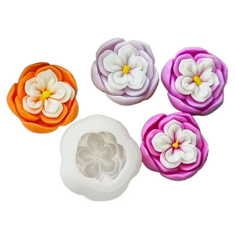 Neue 3D Rose Blüten Silikon Kerze Form Handgemachte Blume Seife Gips Harz Handwerk Zement Form DIY Schokolade Gebäck Backen Werkzeug