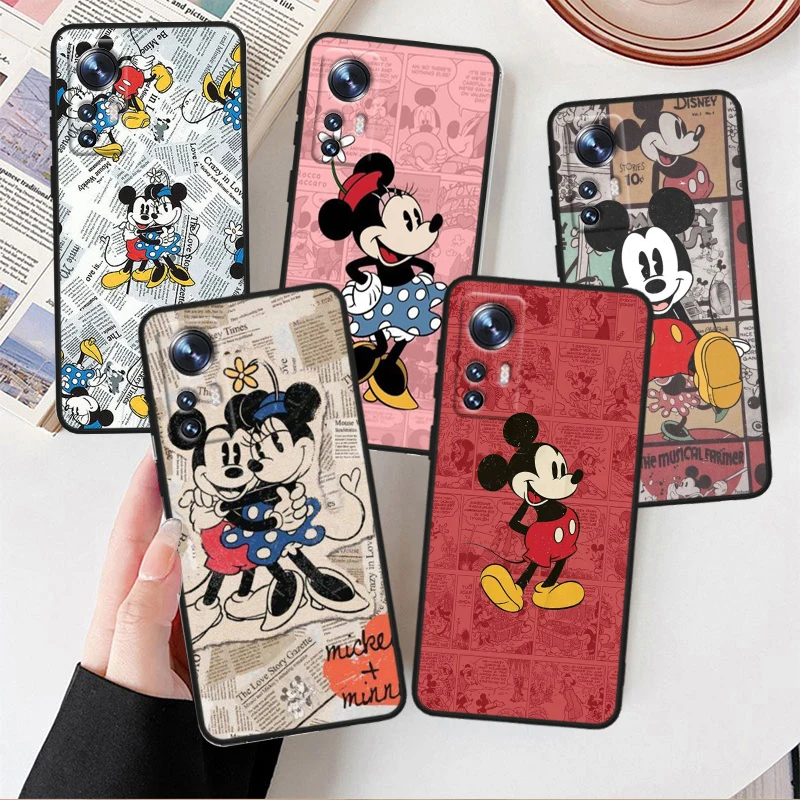 Süße Disney Mickey für Xiaomi Mi Note 10t 10s 10 9t 9 se 8 cc9e a3 5g Lite Pro Soft Silikon schwarz Handy hülle