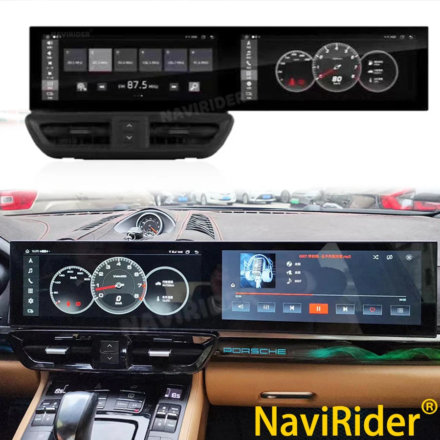 Upgraded Interactive Dual Screen For Porsche Cayenne 2011-2017 Intelligent System Navigation GPS Car Multimedia Player CarPlay