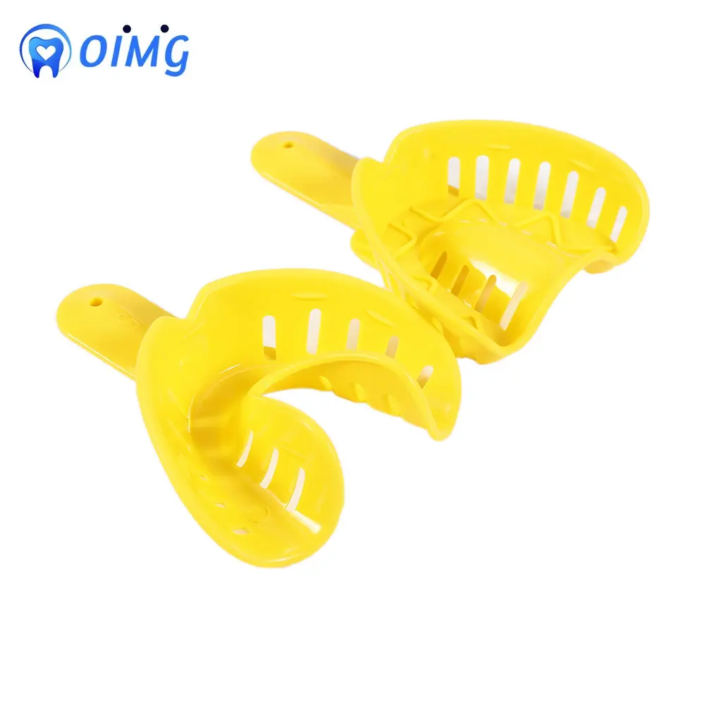 12Pcs/set Disposable Plastic Dental Impression Trays Adult And Children Central Supply Materials Teeth Holder Oral Care Tools