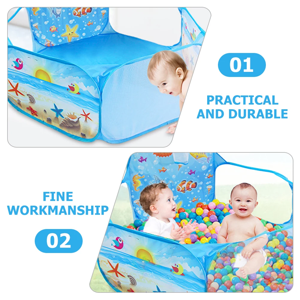 Tienda de baloncesto interior para niños, casa de juegos para niños pequeños, océano azul