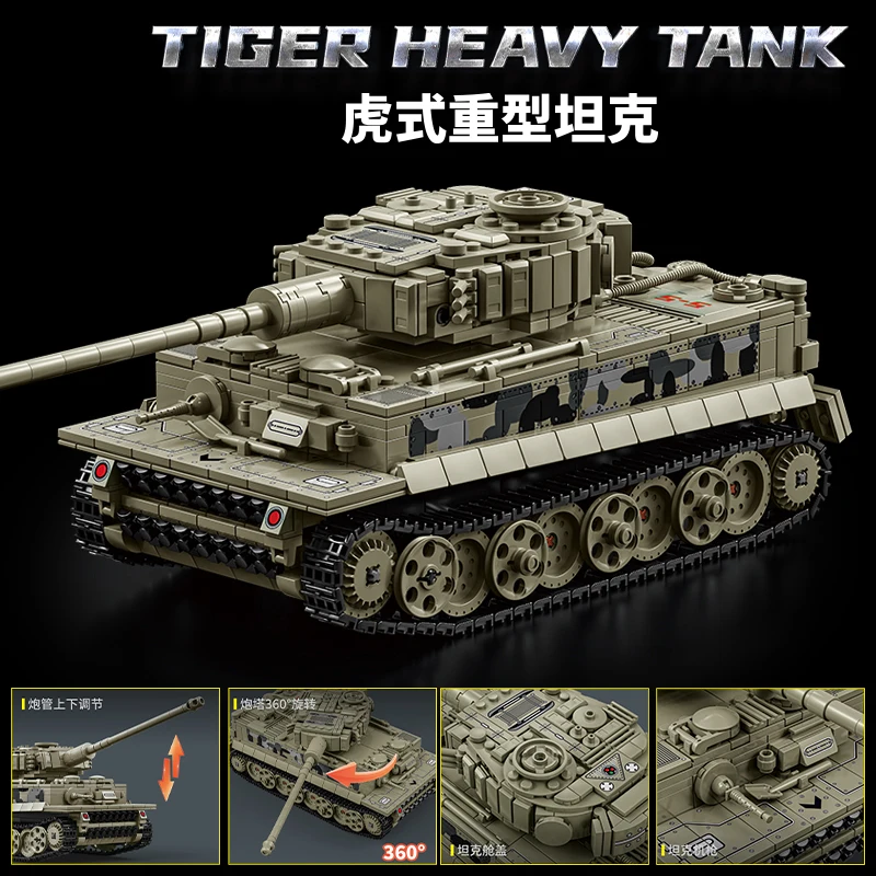 

WW2 Военный классический танк, набор строительных блоков, новая армейская модель бронеавтомобиля, военный танк, MOC, кирпичи, игрушки для взрослых, детей, подарки для мальчиков