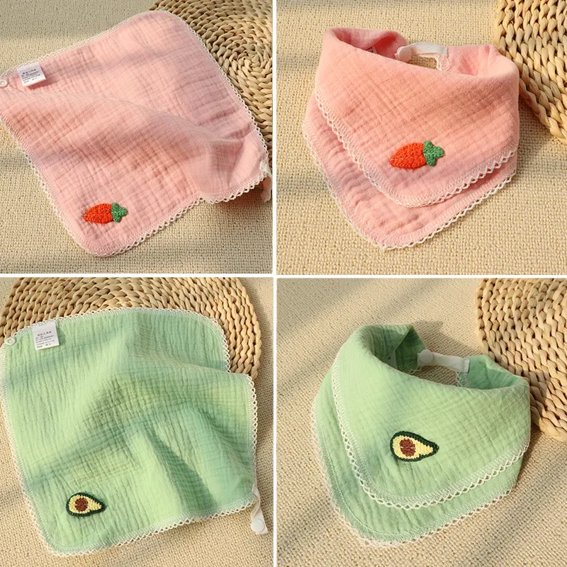 Personalized Baby Bib Cotton Triangular Bibs For Babies Muslin Burp Cloth Infant Waterproof Apron Custom Bibs Baby Name Gift