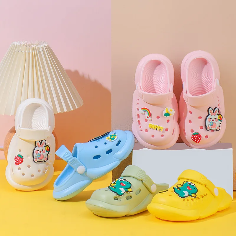 

Four Seasons Breathable Antiskid Dual Use Reverent Light Leisure Wear Resistant Tasteless Slippers Baby Lovely Cartoon