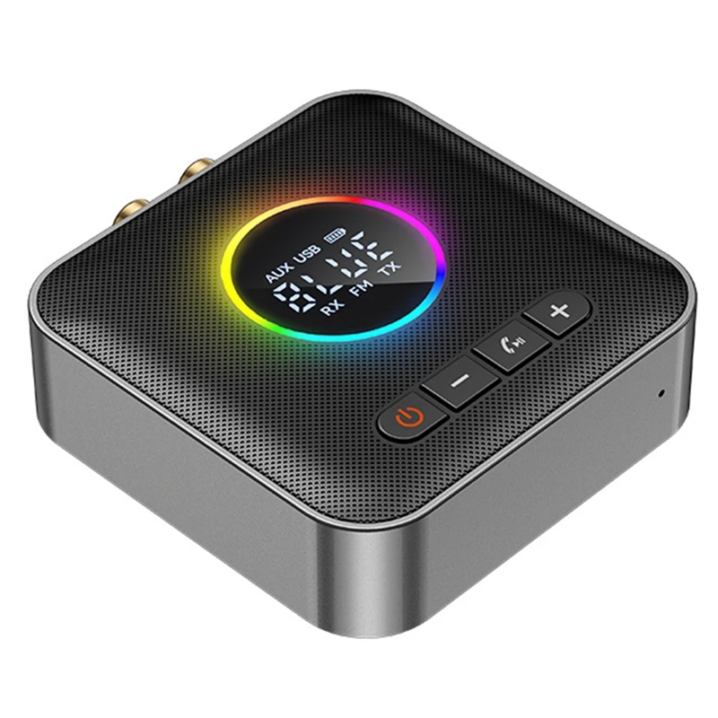 New 5.4 Bluetooth Adapter Audio Receiver FM Frequency Modulation Transmitter Lossless U Disk One To Two Easy Install Easy To Use