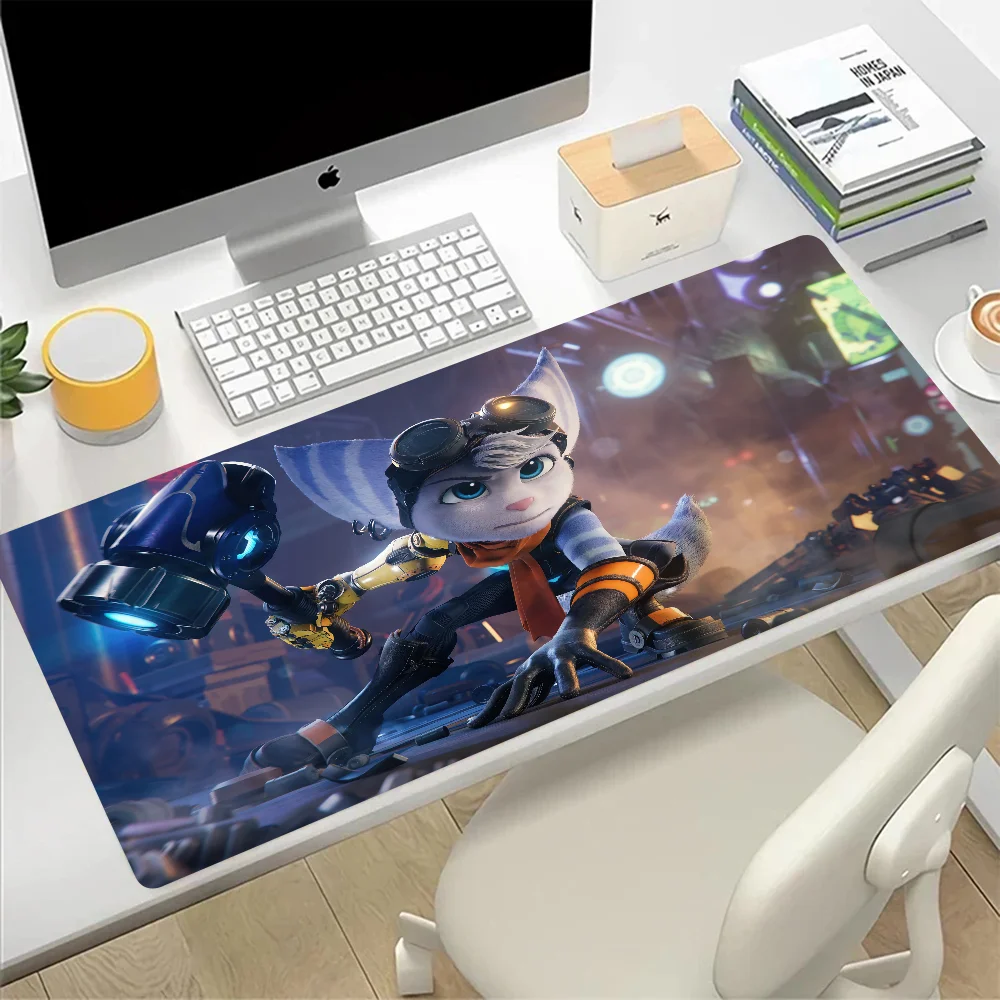 ratchet e clank grande gaming mouse pad pc gamer mousepad esteira do computador do escritorio xxl teclado do portatil mesa 01