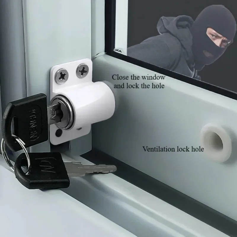 Push Pull Move Door Lock Buckle Universal Window Sliding 1 Set Door Lock Aluminum Alloy Screen Window Fixed Buckle Guard Lock