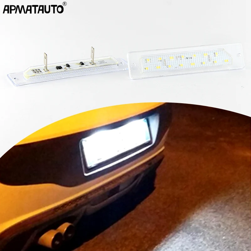 2Pcs LED Number License Plate Light Lamps For Fiat Ducato Bus Box For Peugeot Boxer Manager Citroen Jumper Relay Car Accessories