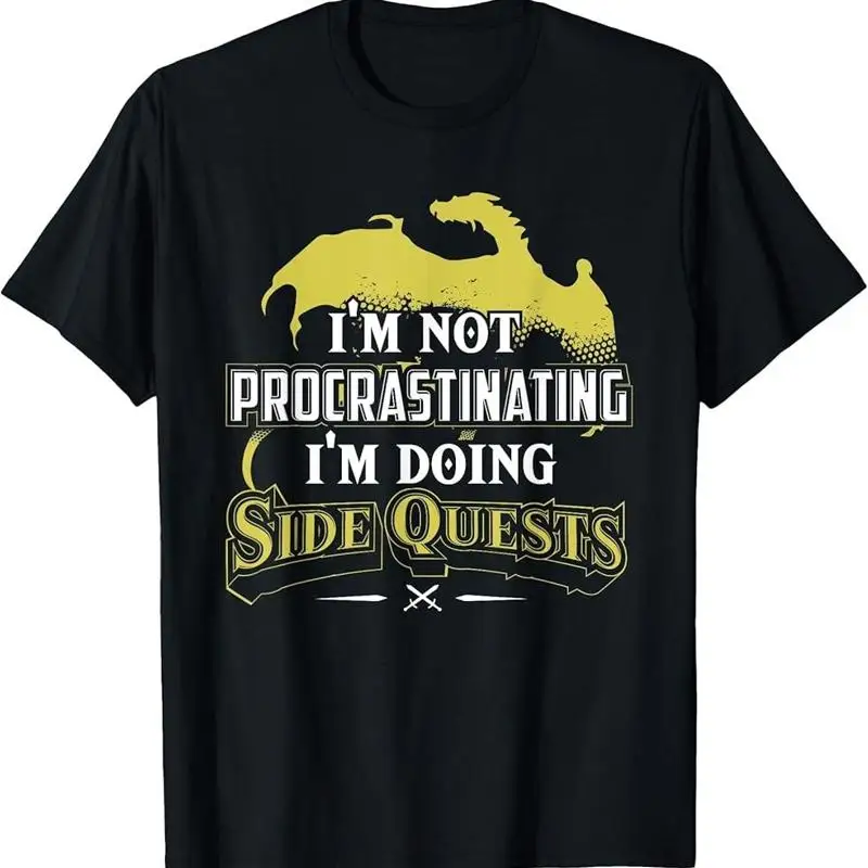 

Футболка Rpg Gamer I'M Doing Side Quests, повседневная футболка с круглым вырезом для взрослых