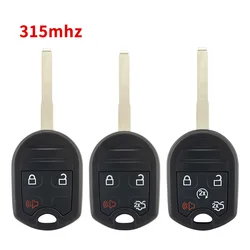MYREMOTEKEY Remote head key 315Mhz HU101 blade with 4D63 chip for 2012-2019 Ford Fiesta Escape Focus C-Max Transit Connect