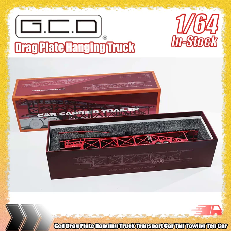 

Gcd 1:64 Drag Plate Подвесной грузовик Транспортный автомобиль Хвостовое буксировка Десять автомобилей Транспорт Моделирование сплава Микро Литая модель автомобиля Игрушка в подарок