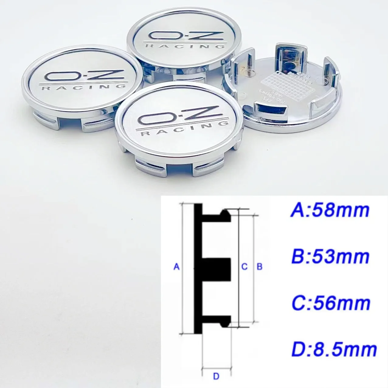 

4pcs/Set O.Z Racing 58mm Car Wheel Center Hub Caps Rim Caps Dust-Proof Covers For 50mm OZ Emblem Logo Badge Auto Accessories
