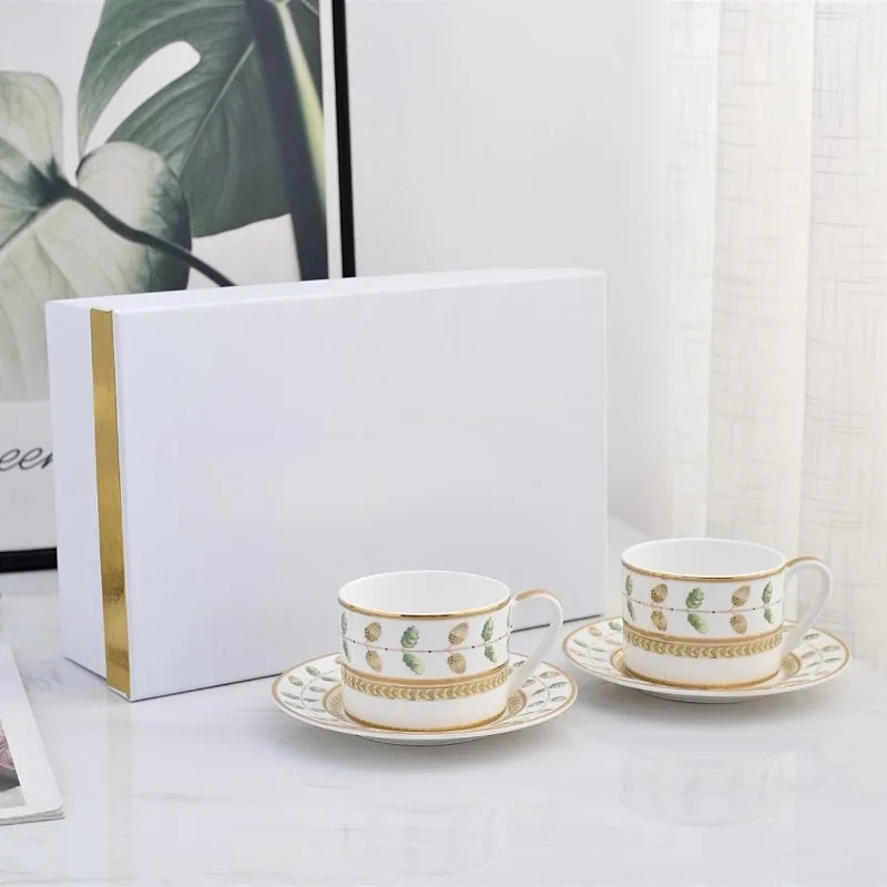 

Французская легкая роскошная кофейная чашка, блюдце, чайная чашка, блюдце, набор из 2 предметов, кружка, подарочная коробка