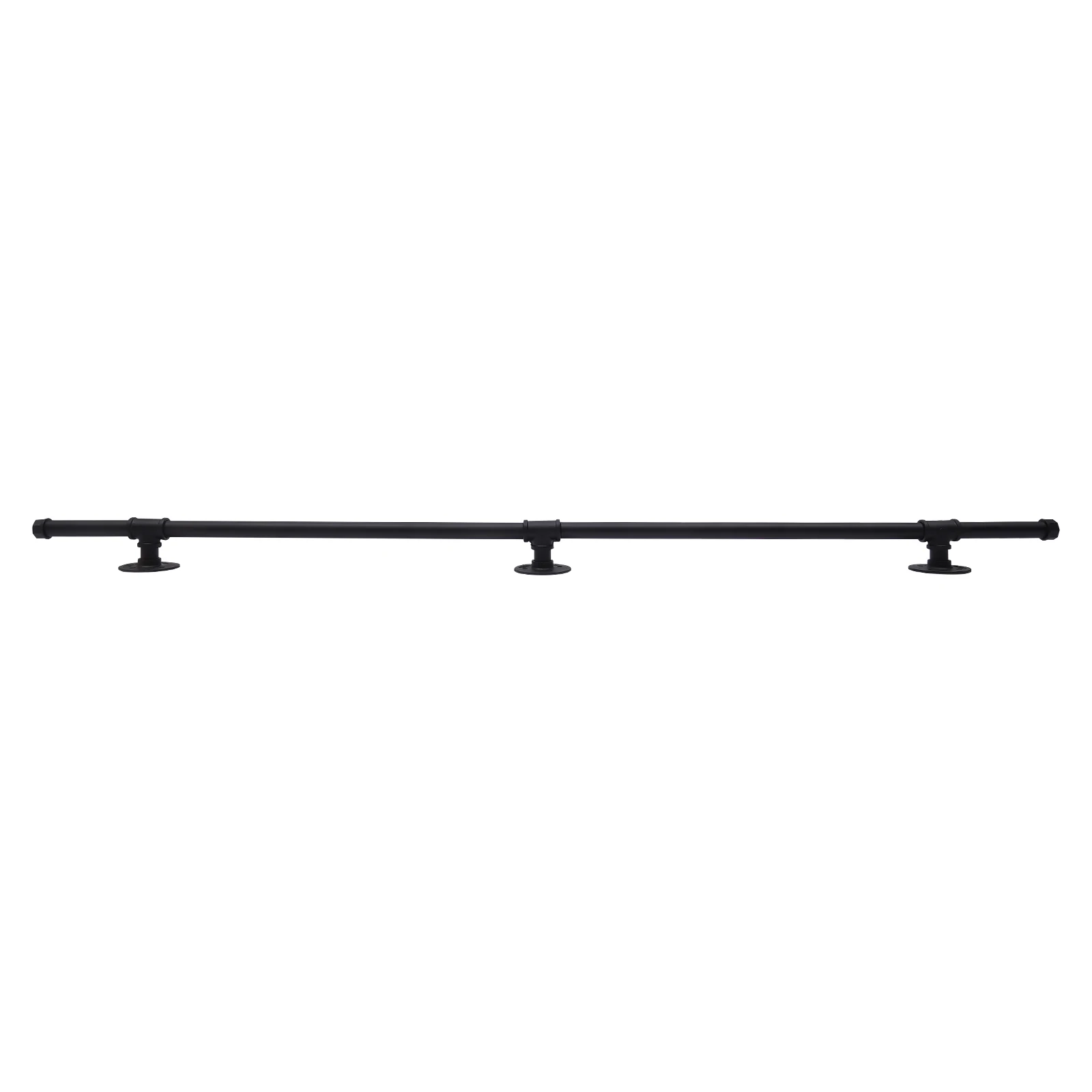 Suporte de parede Industrial Black Iron Loft Pipe, Corrimão para escadas, preto rústico, estilo reto, 5ft