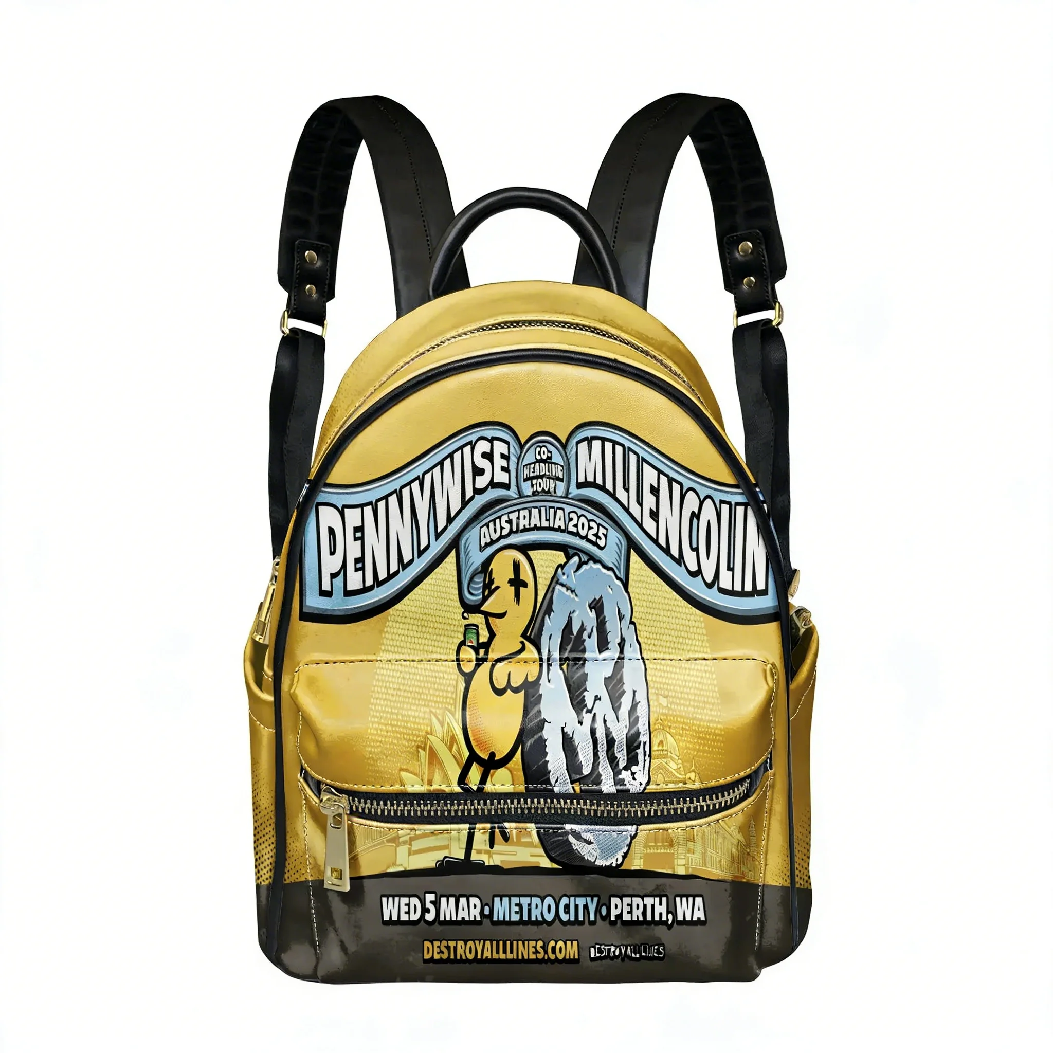 

Millencolin Punk Rock Band Backpack Womens Men Personalized Double Shoulder Bag Business Travel Bookbag Rucksack Gift Daypack