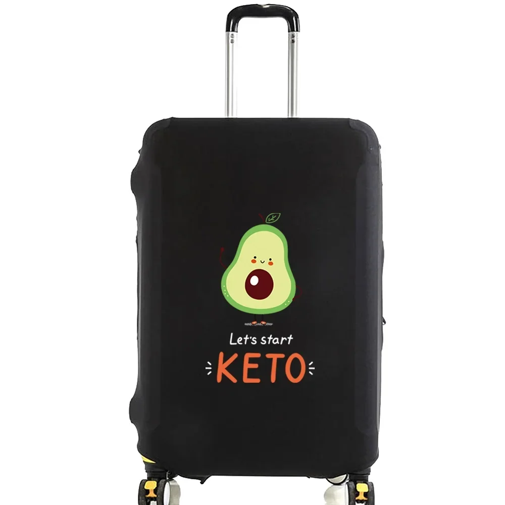 Avocado Print Elasticity Travel Luggage Cover for 18-32 Inch Traveling Essentials Accessories Trolley Protective Suitcase Case