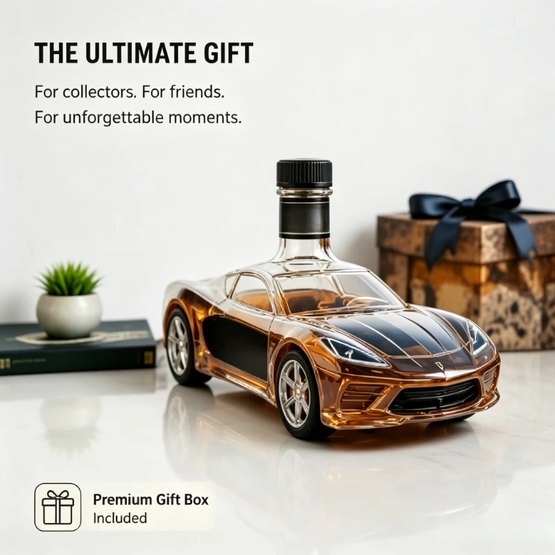 Car Whiskey Bottle Creative Car Model Wine Glass Bottle Funny Transparent Whiskey Decanter Whiskey Bottle Decor