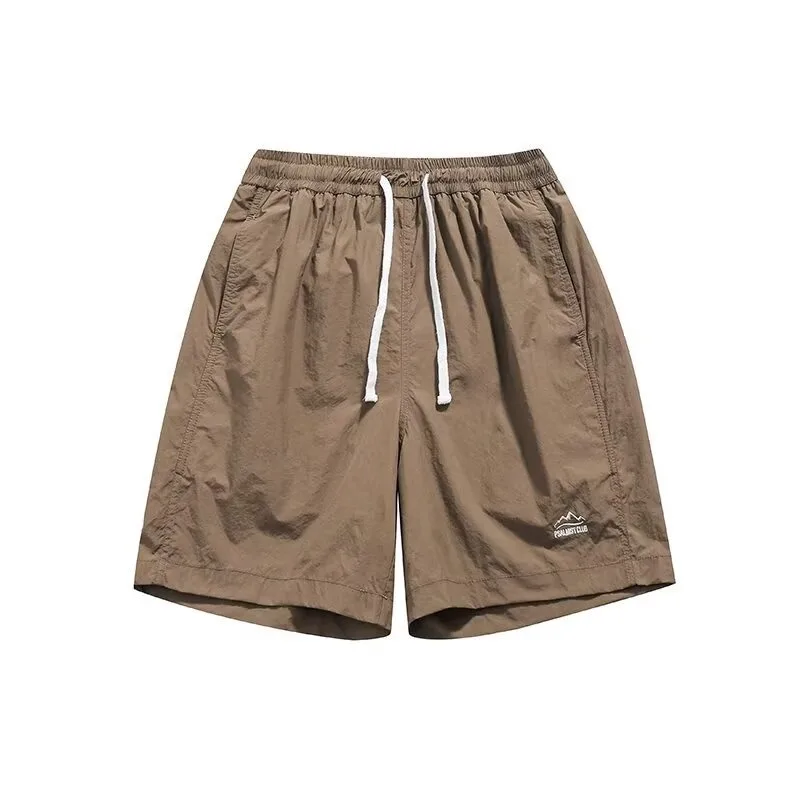 Loose Men's Shorts Summer New Style Five-Quarter Casual Sports Hong Kong Style Trendy Straight Leg Medium Stretch Youth Fashion