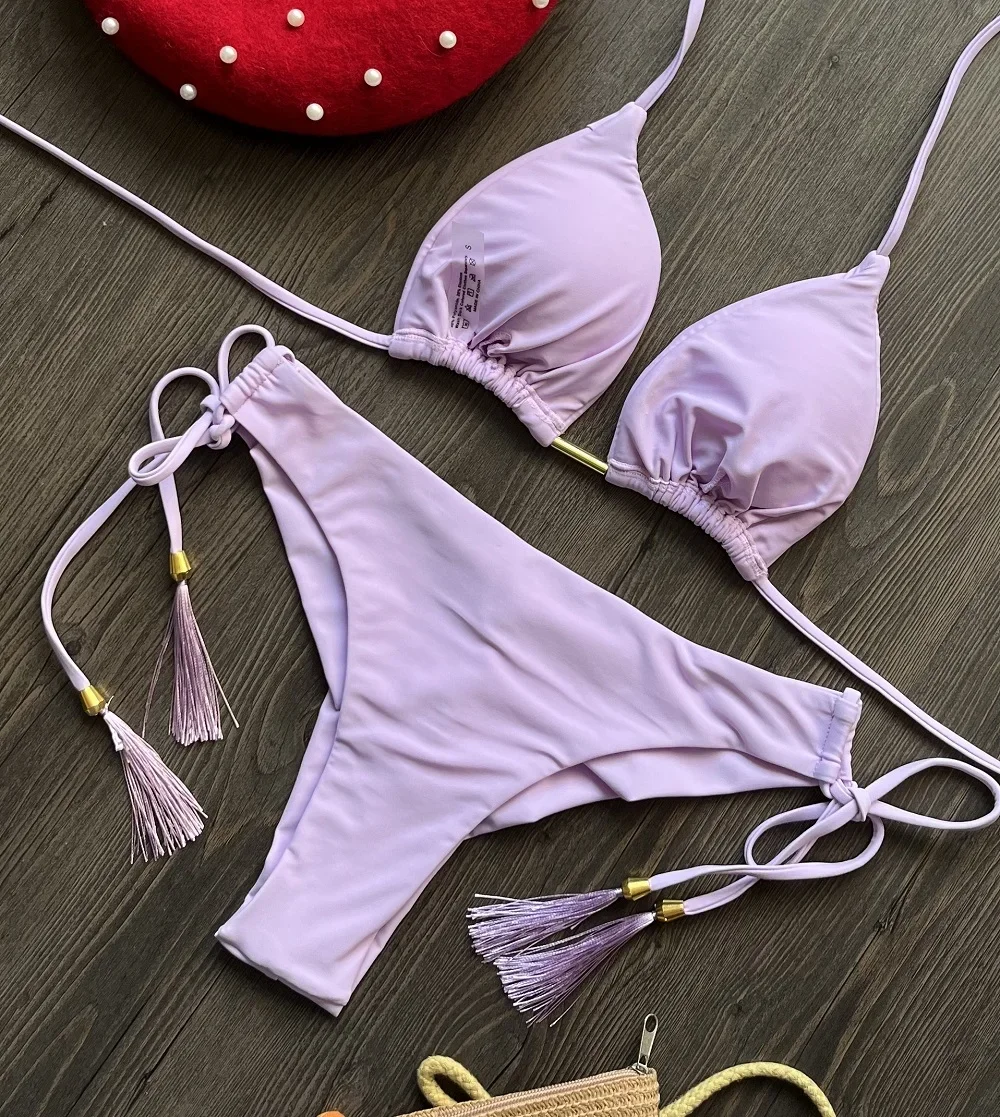 RUOTONGSEPT 2025 Nuovo sexy 13 colori triangolo costume da bagno per le donne bikini brasiliano costumi da bagno push up costume da bagno bikini da spiaggia set