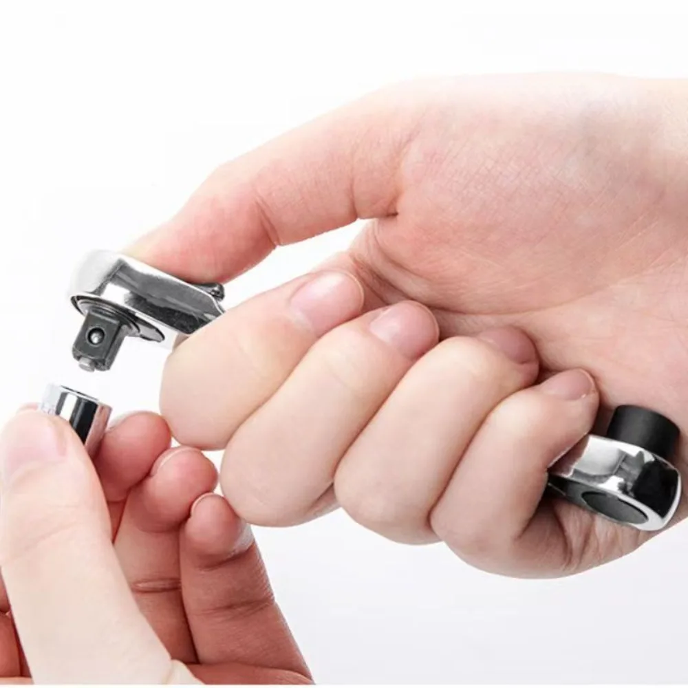 1 pcs Mini Ratchet Wrench Double Ended Quick Socket Ratchet Wrench Screwdriver 2-in-1 wrench Hand Repair Tools