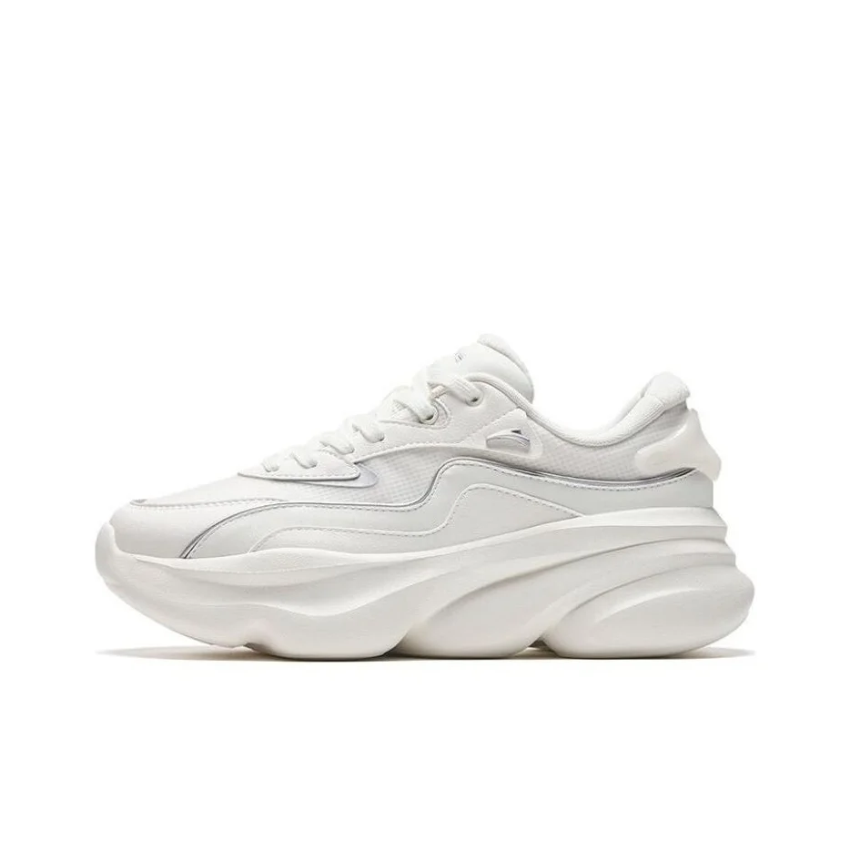 Anta Meow Shoes Comfortable Slip Resistant Abrasion Resistant Low top Chunky Sneakers Women's White 922338888-1