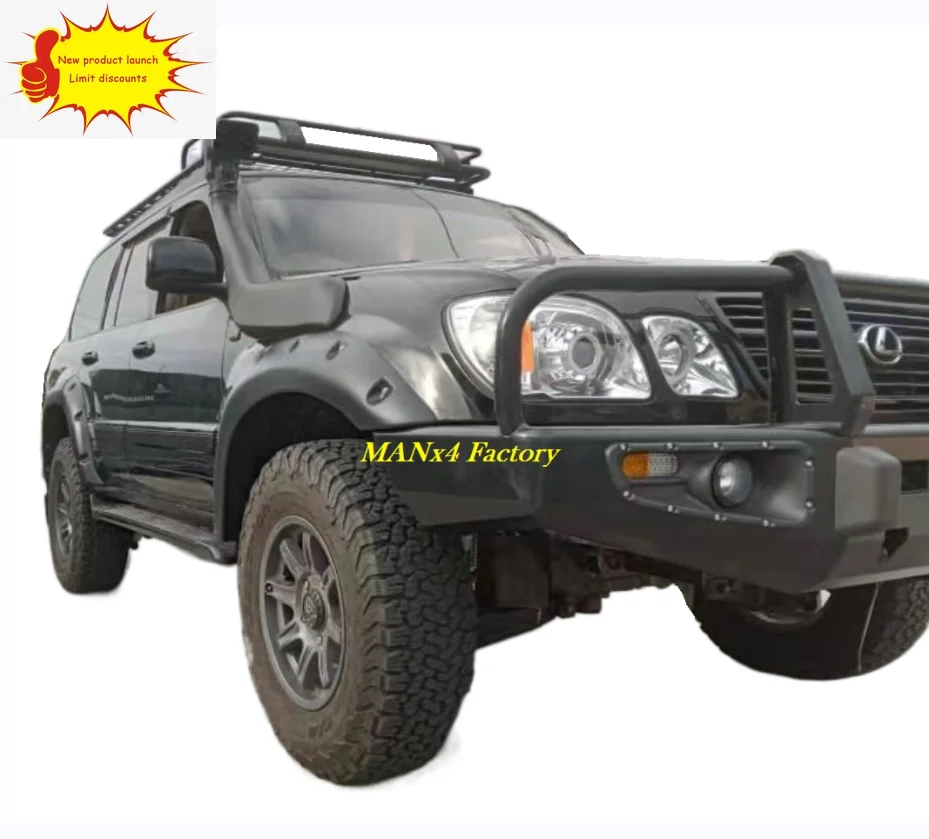 

MANx4 Classical Steel Front Bumper Bull Bar for Lexus LX470 LC100