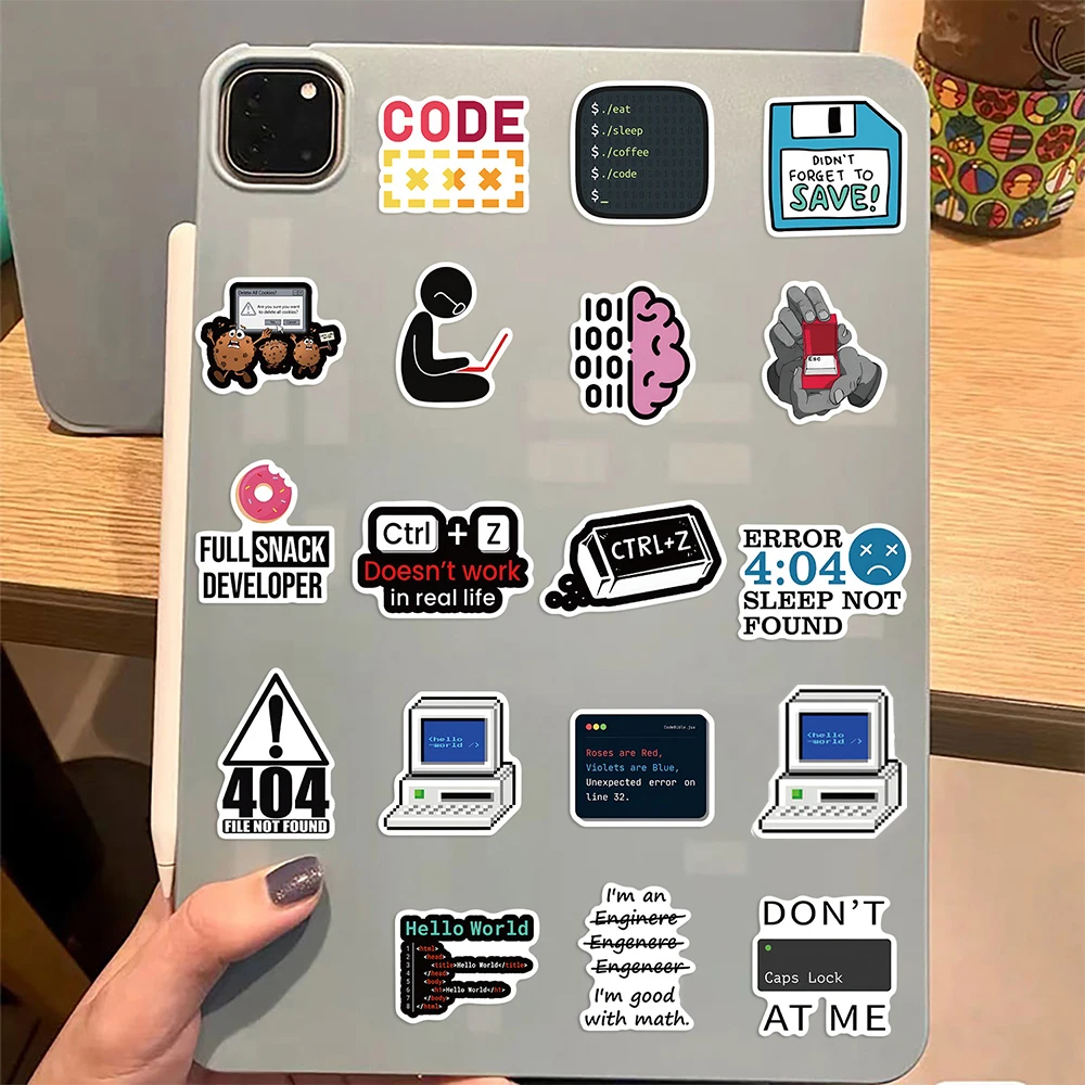 10/30/50pcs Cute Programming Engineer IT Stickers Laptop Water Bottle Scrapbook Luggage Notebook Fun Cartoon Toy for Kids