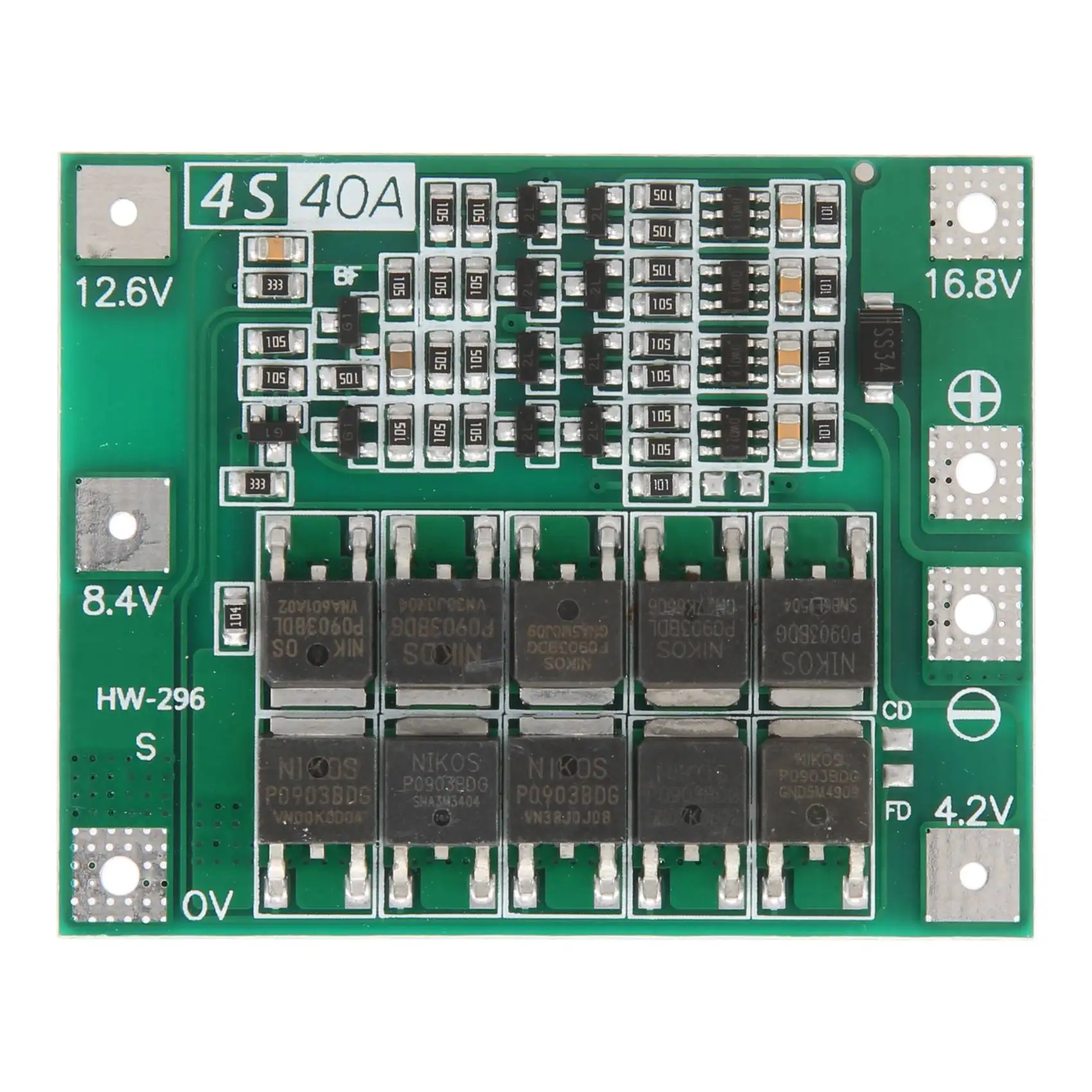 4S 40A Li-Ion Lithium Battery 18650 Charger Pcb Bms Protection Board for Drill Motor 14.8V 16.8V Lipo Cell