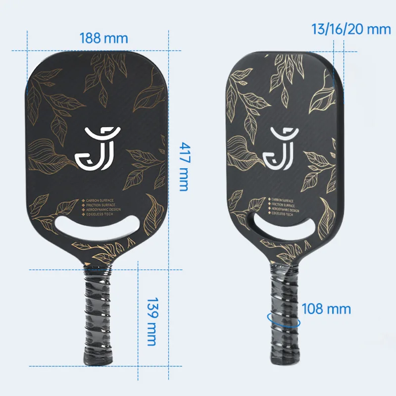 Single Pickleball Paddle Carbon Fiber 3K Face Lightweight Pickleball with USAPA Certification T700 Offensive Racket New Raquete