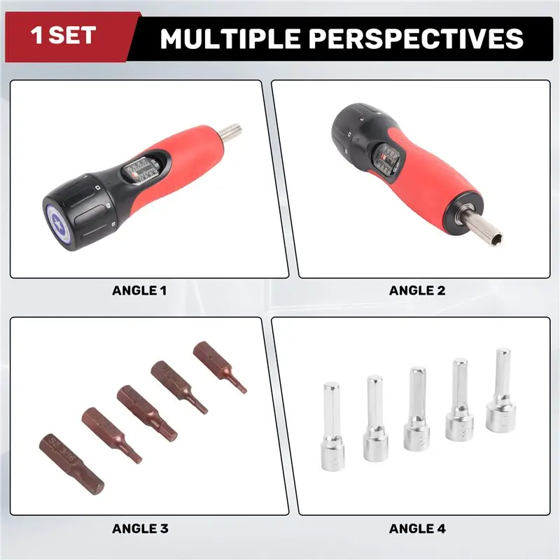 BAAG-S2 Bits(39Pcs) Included 46Pcs Torque Screwdriver Wrench Driver Set For Bike Repairing, Tools, Maintenance And Mounting