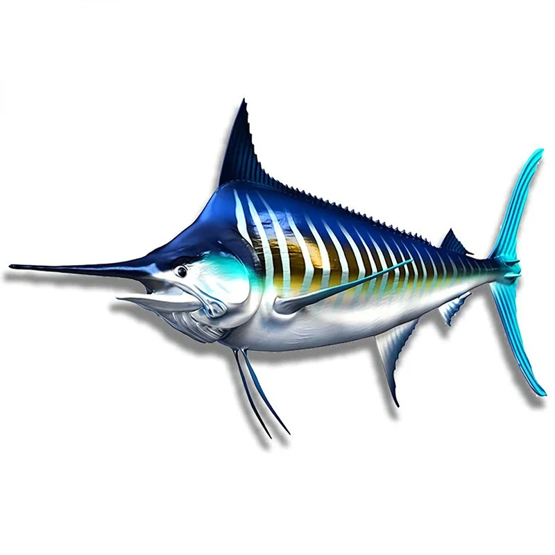 Aplique decorativo Marlin Blue Marlin Scratch, adesivo para carro de pesca, motocicleta, capacete, pára-choques, tronco, novo design, 15cm