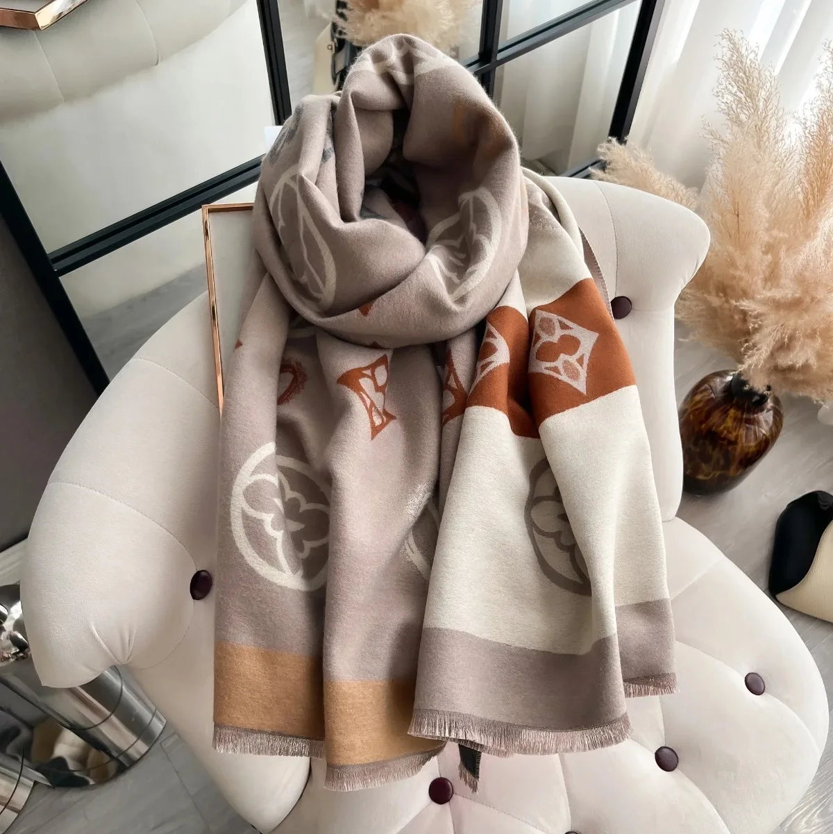 2024 New Winter Warm Cashmere Wraps Women Scarf Luxury Design Pashmina Thick Shawl Blanket Bufanda Foulard Travel Poncho Stoles