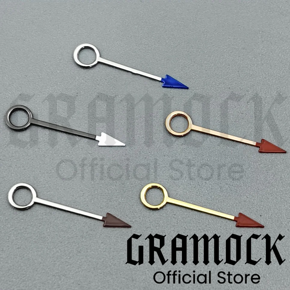 GRAMOCK NH34 GMT Silver Red Blue Rose Gold Black Gold GMT Hands Without Luminous 13MM Fit NH34A 4R34 Movement Replacement Parts