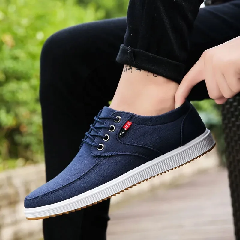 New Canvas Sneakers Men Vulcanized Odorless Oxfords Shoes Male Casual Breathable Trainers Sport Shoes Boys Student Plimsolls