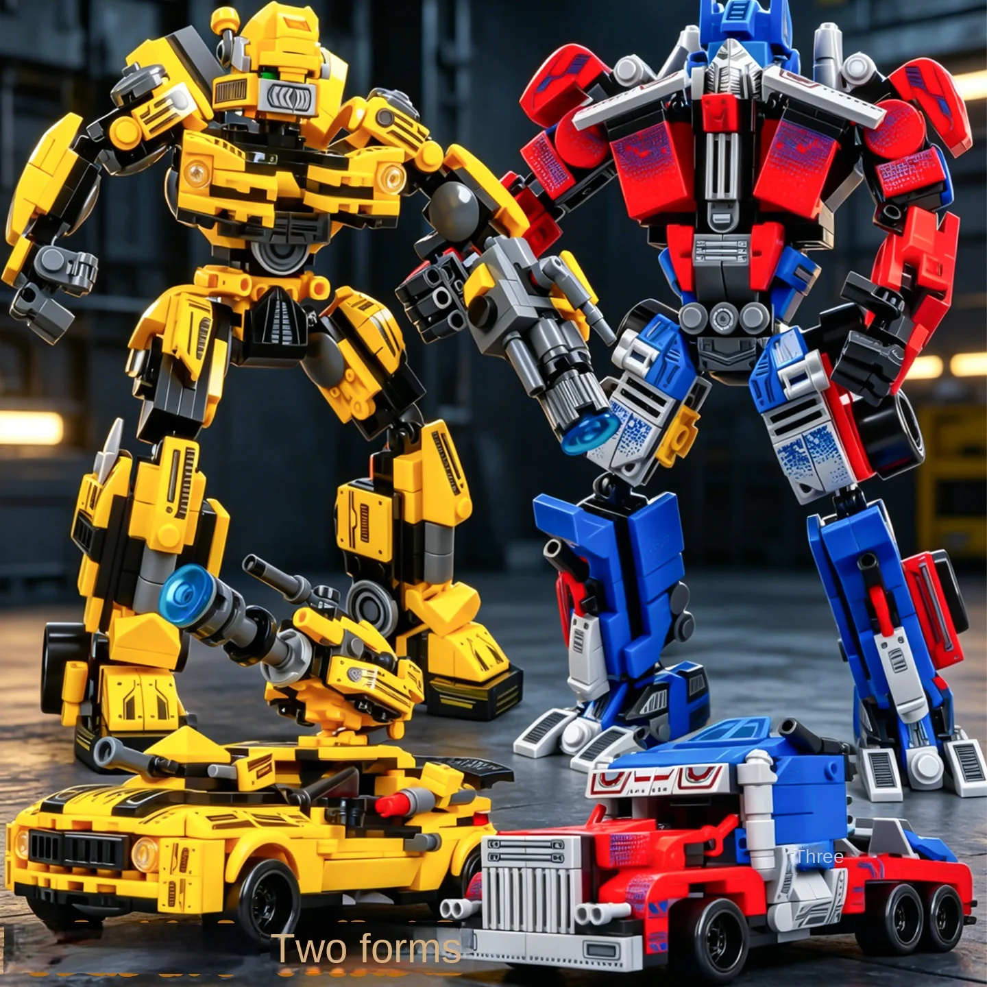 Chariot Autobots pour enfants, robot transformable, véhicule de construction, blocs de construction, jouet cadeau pour enfants, cadeau d'anniversaire