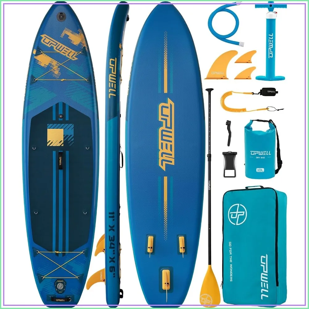 11'×34" Inflatable SUP Board for Adults & Teens, Premium Acc