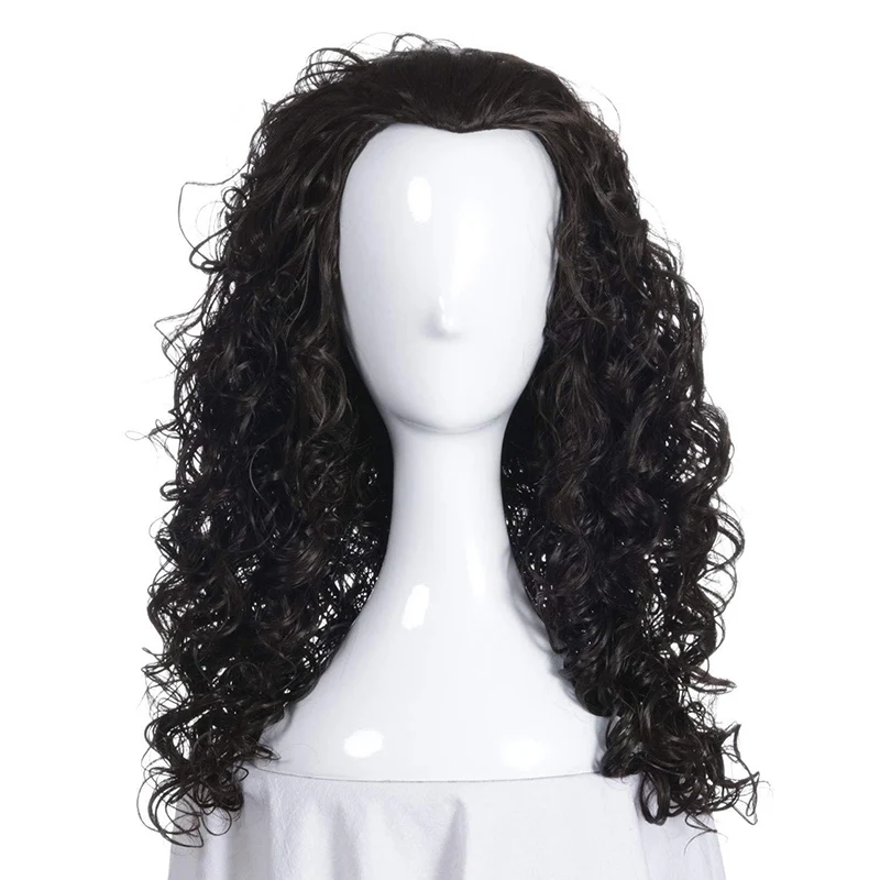 Maui Character Modeling Wig Anime Moana Demigod Role Headwear No Bangs Long Curly Hair Stage Cosplay Clothing Match Wig Cover