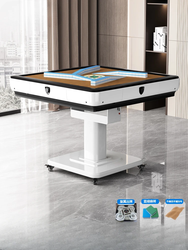 Power-driven Dining Table Fold Mobile Warm Breeze Relax Home Mahjong Table Study Relaxation Mesas De Comedor Home Furniture LVMC