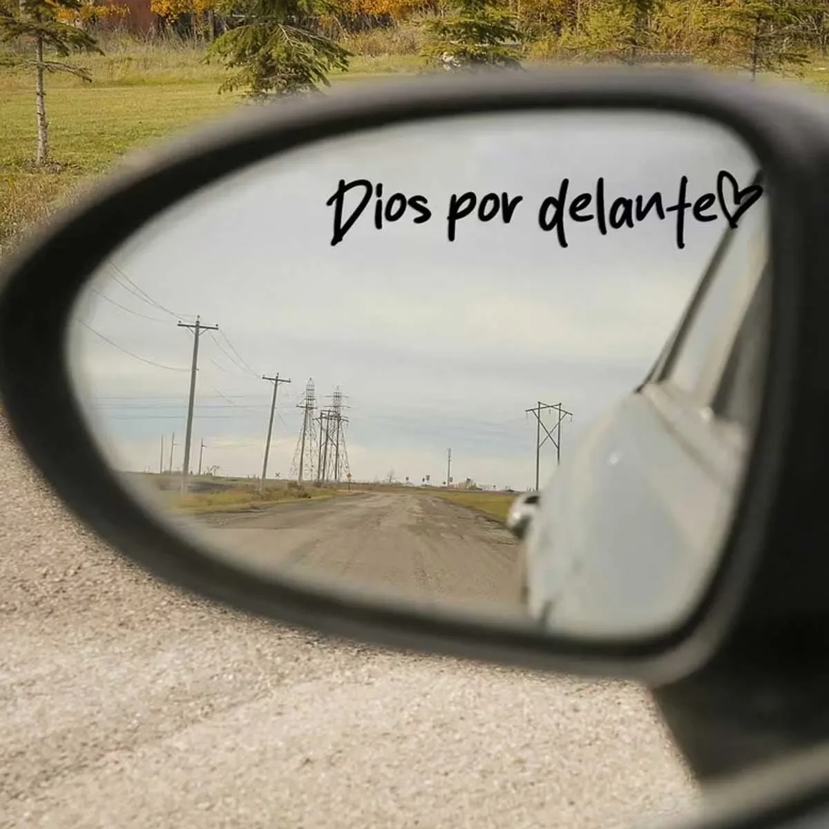 God Rearview Mirror Sticker Inspirational Religious Decal Waterproof PVC Vinyl Car Interior Vanity Mirror Positive Energy 1Pc